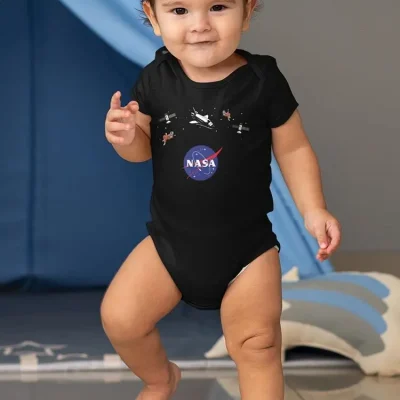 Nasa Logo Floating Objects Bodysuit -NASA Designs
