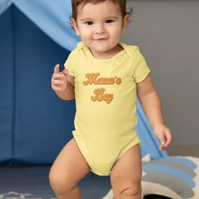 Mama's Boy Baby Bodysuit Bodysuit Baby's -GoatDeals Designs